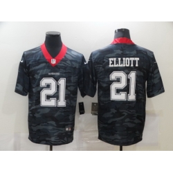 Nike Dallas Cowboys 21 Ezekiel Elliott Black Camo Limited Jersey