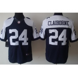 Nike Dallas Cowboys 24 Morris Claiborne Blue LIMITED Thankgivings NFL Jersey