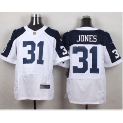 Nike Dallas Cowboys #31 Byron Jones White Thanksgiving Throwback Men 27s Stitched NFL Elite Jersey