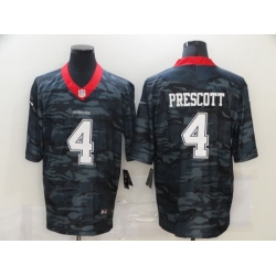 Nike Dallas Cowboys 4 Dak Prescott Black Camo Limited Jersey