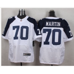 Nike Dallas Cowboys #70 Zack Martin White Thanksgiving Throwback Men 27s Stitched NFL Elite Jersey