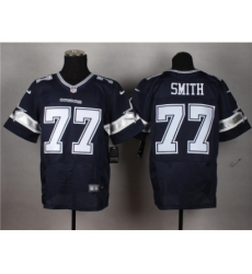 Nike Dallas Cowboys 77 Tyron Smith blue Elite NFL Jersey