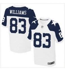 Nike Dallas Cowboys #83 Terrance Williams White Thanksgiving Throwback Mens Stitched NFL Elite Jersey