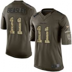 Nike Cowboys #11 Beasley Green Womens Stitched NFL Limited Salute to Service Jersey