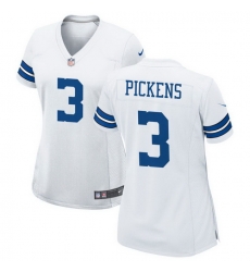 Women Dallas Cowboys 3 George Pickens White vapor Limited jersey