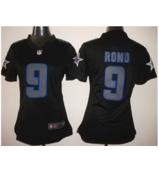 Women Nike Dallas Cowboys 9 Tony Romo Black Impact Limited Jerseys