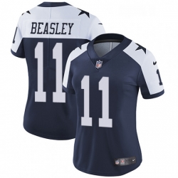 Womens Nike Dallas Cowboys 11 Cole Beasley Navy Blue Throwback Alternate Vapor Untouchable Limited Player NFL Jersey