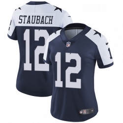 Womens Nike Dallas Cowboys 12 Roger Staubach Elite Navy Blue Throwback Alternate NFL Jersey