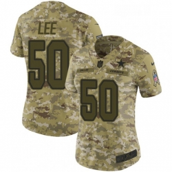 Womens Nike Dallas Cowboys 50 Sean Lee Limited Camo 2018 Salute to Service NFL Jersey