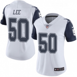 Womens Nike Dallas Cowboys 50 Sean Lee Limited White Rush Vapor Untouchable NFL Jersey