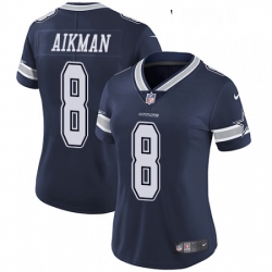 Womens Nike Dallas Cowboys 8 Troy Aikman Elite Navy Blue Team Color NFL Jersey