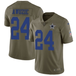 Nike Cowboys #24 Chidobe Awuzie Olive Youth Stitched NFL Limited 2017 Salute to Service Jersey