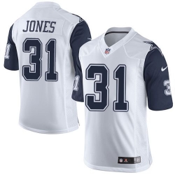 Nike Cowboys #31 Byron Jones White Youth Stitched NFL Elite Rush Jersey