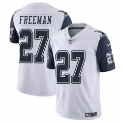 Youth Dallas Cowboys 27 Royce Freeman White Color Rush Limited Stitched Football Jersey