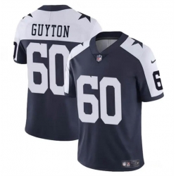 Youth Dallas Cowboys 60 Tyler Guyton Navy White 2024 Draft Vapor Untouchable Thanksgiving Limited Stitched Football Jersey