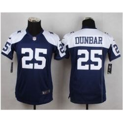 Youth Nike Cowboys #25 Lance Dunbar Navy Blue Thanksgiving Throwback NFL Elite Jersey