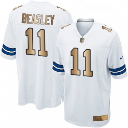 Youth Nike Dallas Cowboys 11 Cole Beasley Elite WhiteGold NFL Jersey