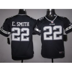 Youth Nike Dallas Cowboys 22# E.SMITH Blue Nike NFL Jerseys