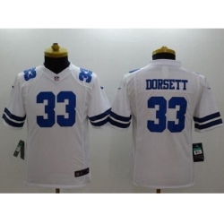 Youth Nike Dallas Cowboys #33 Tony Dorsett White Stitched NFL Limited Jersey