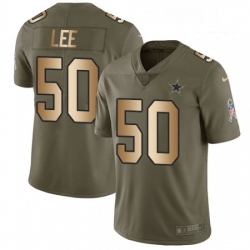 Youth Nike Dallas Cowboys 50 Sean Lee Limited OliveGold 2017 Salute to Service NFL Jersey