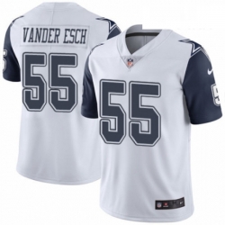 Youth Nike Dallas Cowboys 55 Leighton Vander Esch Limited White Rush Vapor Untouchable NFL Jersey