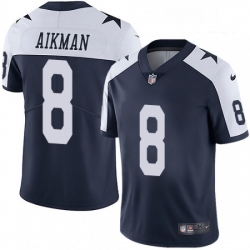 Youth Nike Dallas Cowboys 8 Troy Aikman Navy Blue Throwback Alternate Vapor Untouchable Limited Player NFL Jersey