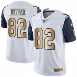 Youth Nike Dallas Cowboys 82 Jason Witten Limited WhiteGold Rush NFL Jersey