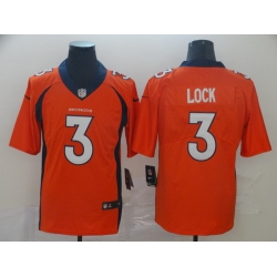 Broncos 3 Drew Lock Orange Vapor Untouchable Limited Jersey