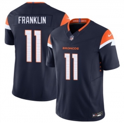 Men Denver Broncos 11 Troy Franklin Navy F U S E  Vapor Limited Stitched Football Jersey