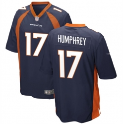 Men Denver Broncos 17 Lil 27Jordan Humphrey Navy Stitched Game Football Jersey