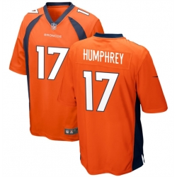Men Denver Broncos 17 Lil 27Jordan Humphrey Orange Stitched Game Football Jersey