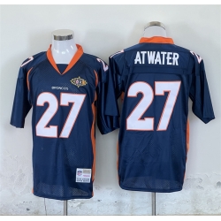 Men Denver Broncos 27 Steve Atwater Mitchel  26 Ness Navy With Super Bowl Patch Stitched Throwback NFL Jersey