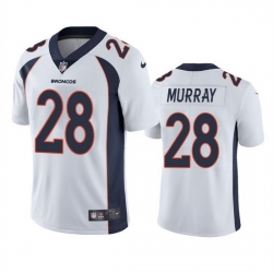 Men Denver Broncos 28 Latavius Murray White Vapor Untouchable Stitched Jersey