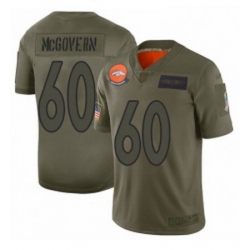 Men Denver Broncos 60 Connor McGovern Limited Camo 2019 Salute to Service Football Jersey