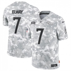 Men Denver Broncos 7 John Elway 2024 Arctic Camo Salute To Service Limited Stitched Football Jersey