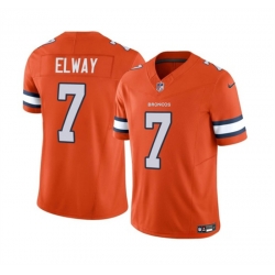 Men Denver Broncos 7 John Elway Orange 2023 F U S E  Vapor Untouchable Stitched Jersey