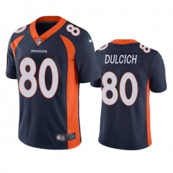 Men Denver Broncos 80 Greg Dulcich Navy Vapor Untouchable Stitched Jersey