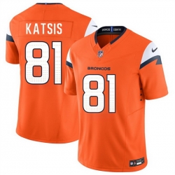 Men Denver Broncos  81 Kolbe Katsis Orange 2026 Draft F U S E  Vapor Limited Stitched Football Jersey