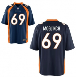 Men Denver Broncos Mike McGlinchey #69 Blue Vapor Limited Stitched Jersey