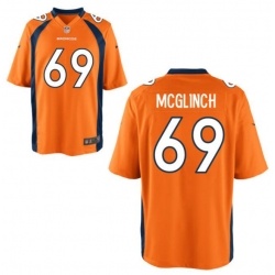 Men Denver Broncos Mike McGlinchey #69 Orange Vapor Limited Stitched Jersey