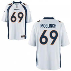 Men Denver Broncos Mike McGlinchey #69 White Vapor Limited Stitched Jersey