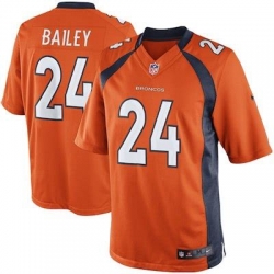 Men Nike Broncos #24 Champ Bailey Orange Elite Jersey