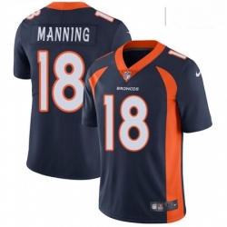 Men Nike Denver Broncos 18 Peyton Manning Navy Blue Alternate Vapor Untouchable Limited Player NFL Jersey