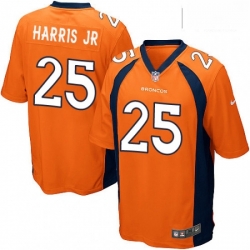 Men Nike Denver Broncos 25 Chris Harris Jr Game Orange Team Color NFL Jersey