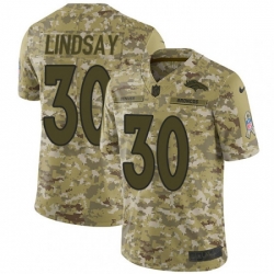 Men Nike Denver Broncos 30 Phillip Lindsay Limited Camo 2018 Salute to Service NFL Jersey