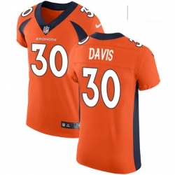 Men Nike Denver Broncos 30 Terrell Davis Orange Team Color Vapor Untouchable Elite Player NFL Jersey