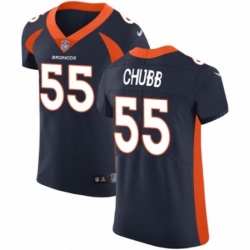 Men Nike Denver Broncos 55 Bradley Chubb Navy Blue Alternate Vapor Untouchable Elite Player NFL Jersey