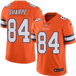 Men Nike Denver Broncos #84 Shannon Sharpe Orange Rush Limited Jersey