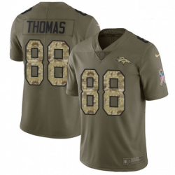 Men Nike Denver Broncos 88 Demaryius Thomas Limited OliveCamo 2017 Salute to Service NFL Jersey