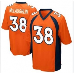Men Nike Denver Broncos Jaleel McLaughlin #38 Orange Vapor Limited Stitched Jersey